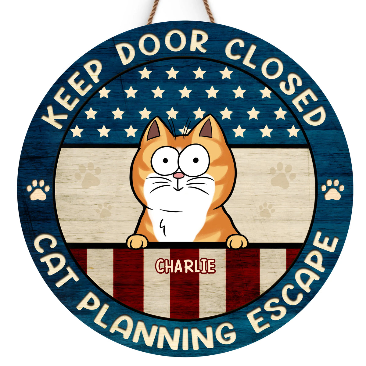 Custom Home Decor Wood Sign - Personalized Birthday Gifts For Cat Lovers, Cat Mom And Dad - Keep Door Closed, Cats Inside