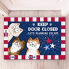 Custom Home Decor Decorative Mat - Personalized 4th Of July Gifts For Cat Lovers, Cat Mom And Dad - Watch Out, Someone Is Planning To Escape