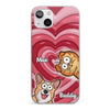 Custom 3D Inflated Effect Printed Clear Phone Case - Personalized Birthday Gifts For Dog Cat Lovers, Dog Dad And Mom, Cat Owners - Cute Pets, Happy Hearts