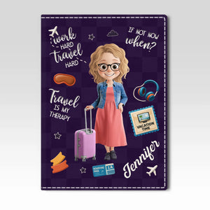 Custom Passport Cover, Passport Holder - Personalized Summer Vacation And Travel Gifts For Women, Men - Solo Travel, Soul Happy