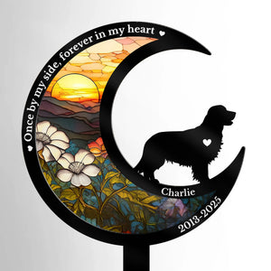 Custom Stain Glass Style Acrylic Garden Stake - Personalized Pet Memorial Gifts For Dogs - I Carry Your Love Wherever I Go
