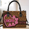 Custom Leather Handbag - Personalized Mother's Day Gifts For Mother, Grandmother - From My Heartbeat To Yours