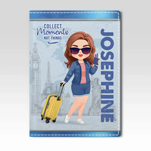 Custom Passport Cover, Passport Holder - Personalized Summer Vacation And Travel Gifts For Women, Men - Me Time, World Wide