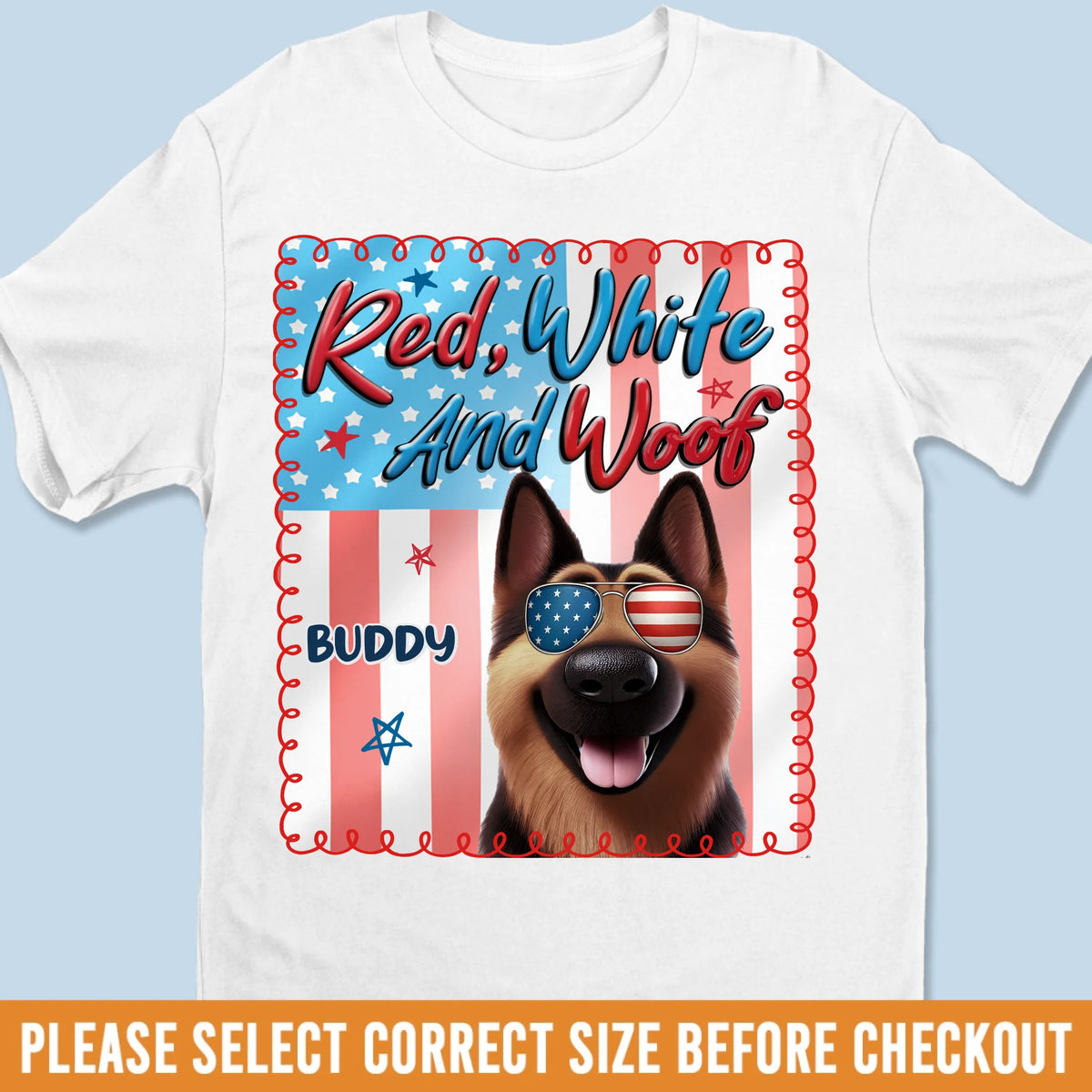 Custom Unisex T-shirt, Premium T-shirt, Hoodie - Personalized 4th Of July Gifts For Dog Lovers, Dog Dad And Mom - Pawtriotic Vibes