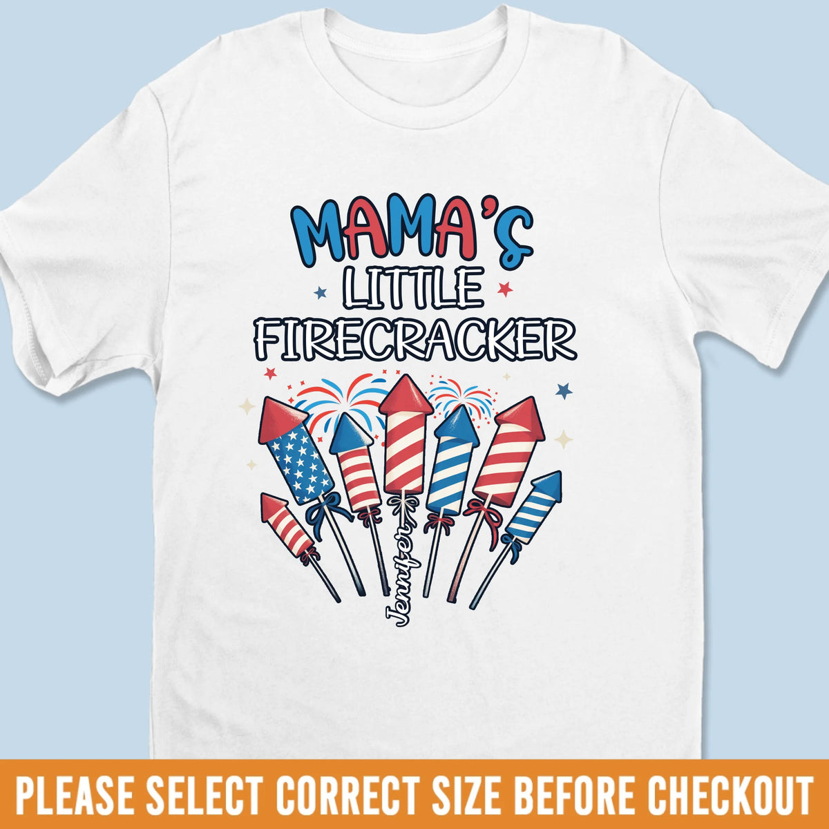 Custom Unisex T-shirt, Premium T-shirt, Hoodie - Personalized 4th Of July Gifts For Mom, Grandma - Spark Joy With Tiny Firecrackers