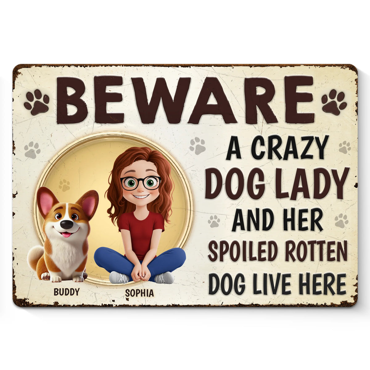 Custom Home Decor Metal Sign - Personalized Birthday Gifts For Dog Lovers, Dog Dad And Mom - Love Me, Love My Dogs