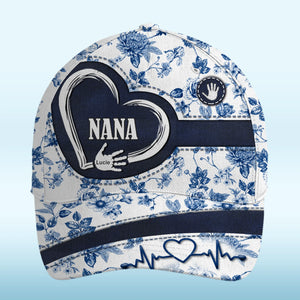 Custom Hat, All Over Print Classic Cap - Personalized Birthday Gifts For Mom, Grandma - Floral Love For Grandma Always