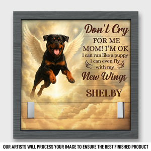 Custom Photo Pet Loss Sign, Collar Frame - Personalized Pet Memorial Sympathy Gifts For Dogs - My Spirit Soars Above
