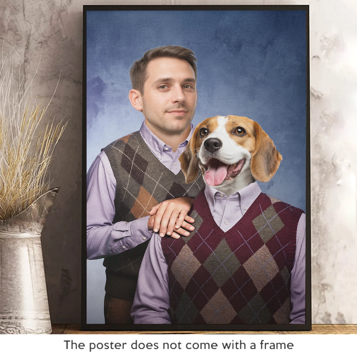 Custom Photo Vertical Poster - Personalized Birthday  Gifts For Dog Cat Lovers, Dog Dad And Mom, Cat Owners - Cheers To The Good Life