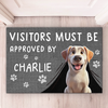 Custom Home Decor Decorative Mat - Personalized Birthday Gifts For Dog Lovers, Dog Dad And Mom - The Real Bosses Live Here