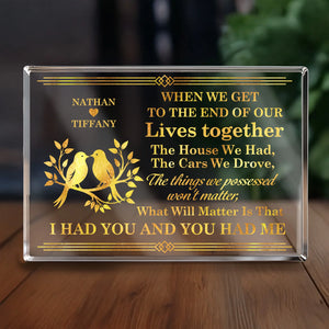 Custom Rectangle Shaped Acrylic Plaque - Personalized Anniversary Wedding Gifts For Husband And Wife, Him And Her - Our Love, Our Legacy