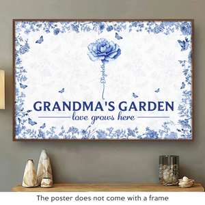 Custom Horizontal Poster - Personalized Birthday Gifts For Mom, Grandma - Grandma's Garden