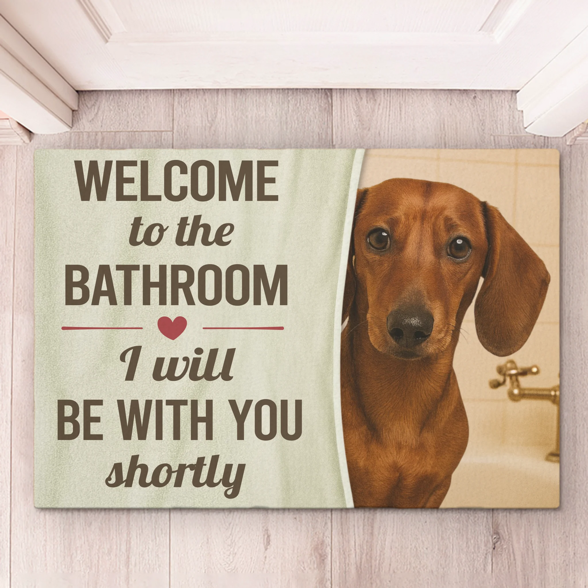 Custom Photo Home Decor Decorative Mat - Personalized Birthday Gifts For Dog Cat Lovers, Dog Dad And Mom, Cat Owners - Bathroom Buddy On Duty