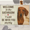 Custom Photo Home Decor Decorative Mat - Personalized Birthday Gifts For Dog Cat Lovers, Dog Dad And Mom, Cat Owners - Bathroom Buddy On Duty