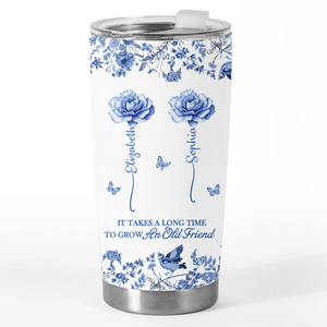 Custom Tumbler - Personalized Best Friend Christmas Birthday Gifts For Women, Besties, Sisters, BFF - Growing Together Through The Years