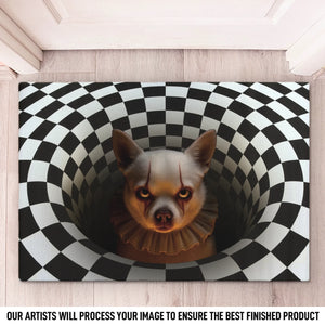 Custom Photo Home Decor Decorative Mat - Personalized Halloween Birthday Gifts For Dog Cat Lovers, Dog Dad And Mom, Cat Owners - Howl If You Dare