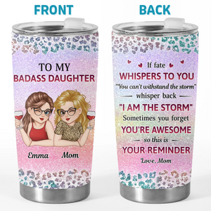 Custom Tumbler - Personalized Birthday Gifts For Mom, Grandma, Daughter, Granddaughter - Strong Like You, Loved By Me
