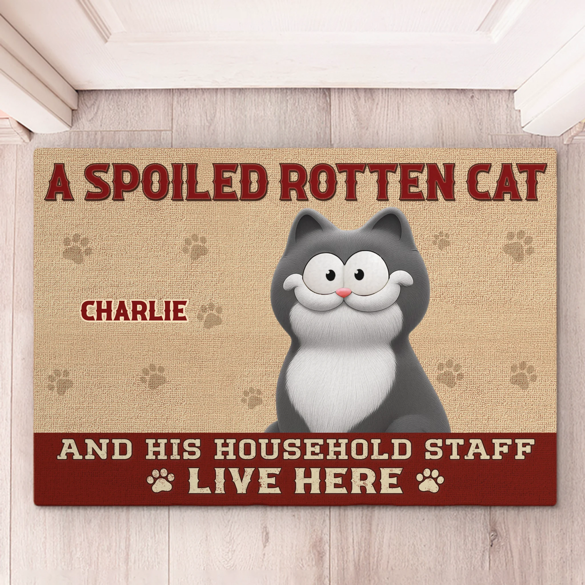 Custom Home Decor Decorative Mat - Personalized  Birthday Gifts For Cat Lovers, Cat Mom And Dad - Welcome To The Cat Kingdom