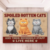 Custom Home Decor Decorative Mat - Personalized  Birthday Gifts For Cat Lovers, Cat Mom And Dad - Welcome To The Cat Kingdom