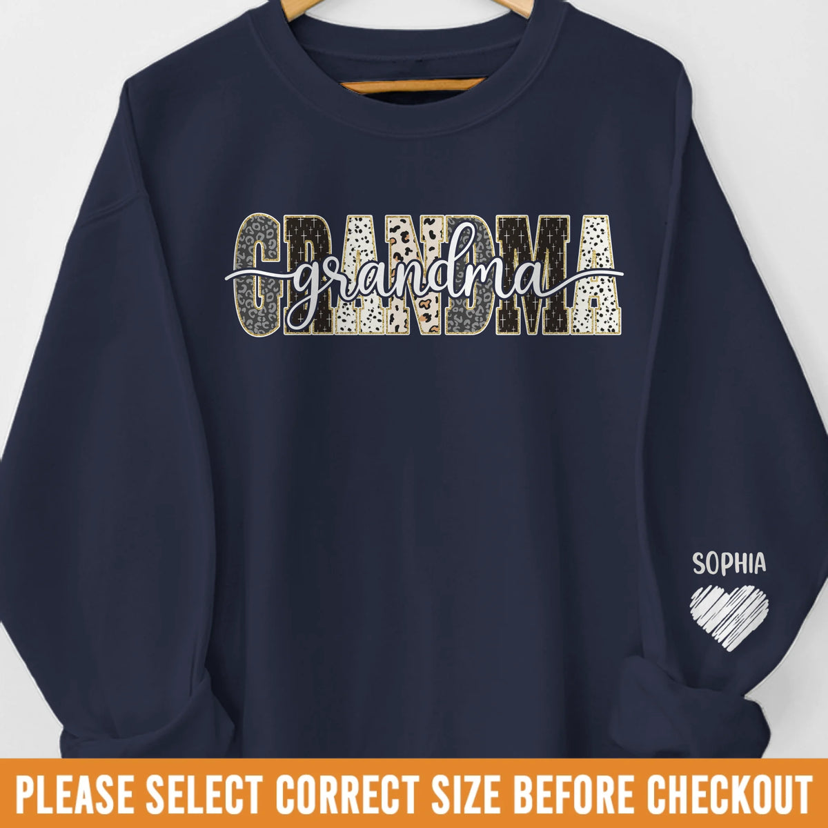 Custom Unisex Sweatshirt, Hoodie With Design On Sleeve - Personalized Birthday Gifts For Mom, Grandma - Loved Beyond Words Loved Beyond Measure