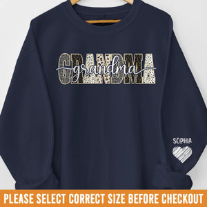 Custom Unisex Sweatshirt, Hoodie With Design On Sleeve - Personalized Birthday Gifts For Mom, Grandma - Loved Beyond Words Loved Beyond Measure