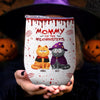 Custom Wine Tumbler - Personalized Halloween Birthday Gifts For Cat Lovers, Cat Mom And Dad - Cats Bring Mystery To Halloween Nights