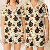 Custom Photo Short Pajama Set - Personalized Halloween Birthday Gifts For Dog Cat Lovers, Dog Dad And Mom, Cat Owners - Too Cute To Spook