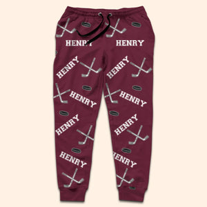 Custom Unisex Sweatpants - Personalized Christmas Birthday Hockey Gifts For Hockey Lovers, Sports Fans, Sports Lovers - Goals Made With Power