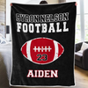 Custom American Football Blanket - Personalized Gift For Birthday, Football Football Lovers, NFL Fans, Sport Lovers, Senior Graduation Gift - Living The Football Dream With School Name