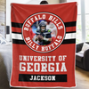 Custom Photo Football Blanket - Personalized Gift For Birthday, Football Football Lovers, NFL Fans, Sport Lovers, Senior Graduation Gift - University Logo And Team