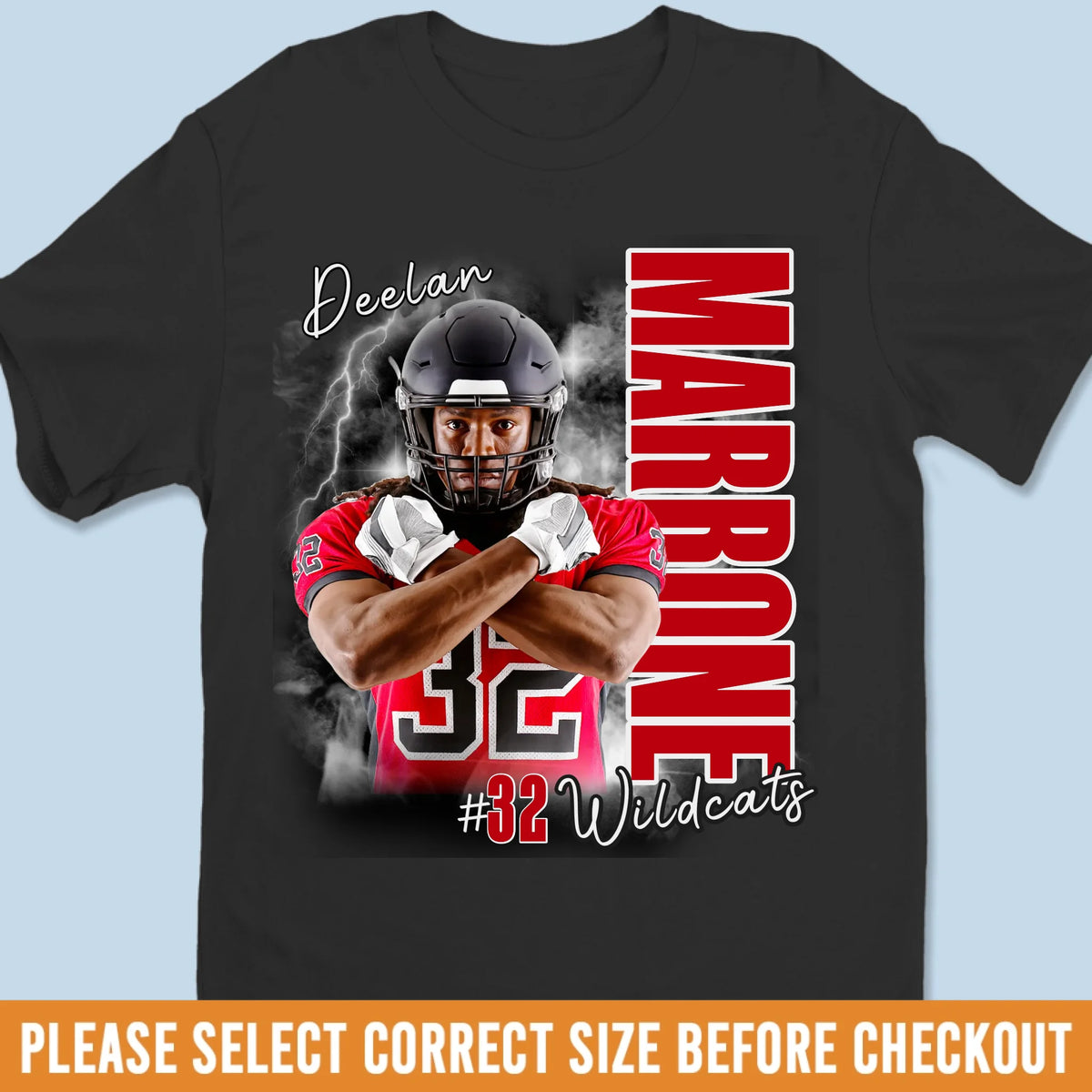 Custom Player Football T-shirt, Hoodie - Personalized Gift For Birthday, Football Football Lovers, NFL Fans, Sport Lovers, Senior Graduation Gift - Bootleg T-shirt With Photo