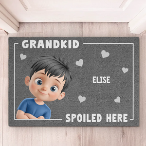 Custom Home Decor Decorative Mat - Personalized Birthday Gifts For Mom, Grandma - Grandkids Spoiled Here