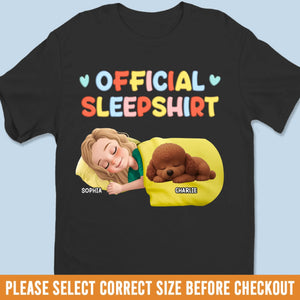 Custom Unisex T-shirt, Premium T-shirt, Hoodie - Personalized Birthday Gifts For Dog Lovers, Dog Dad And Mom - Sleeping Beauties In Progress