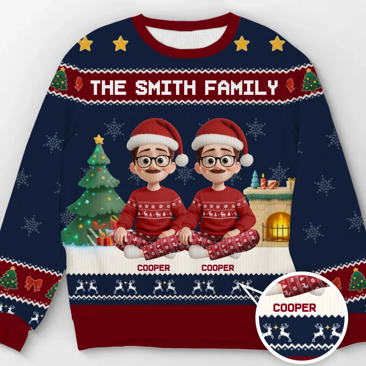 Custom Unisex Ugly Sweatshirt - Personalized  Christmas Birthday Gifts For Family, Dog Cat Lovers - All We Need For Christmas Is Family