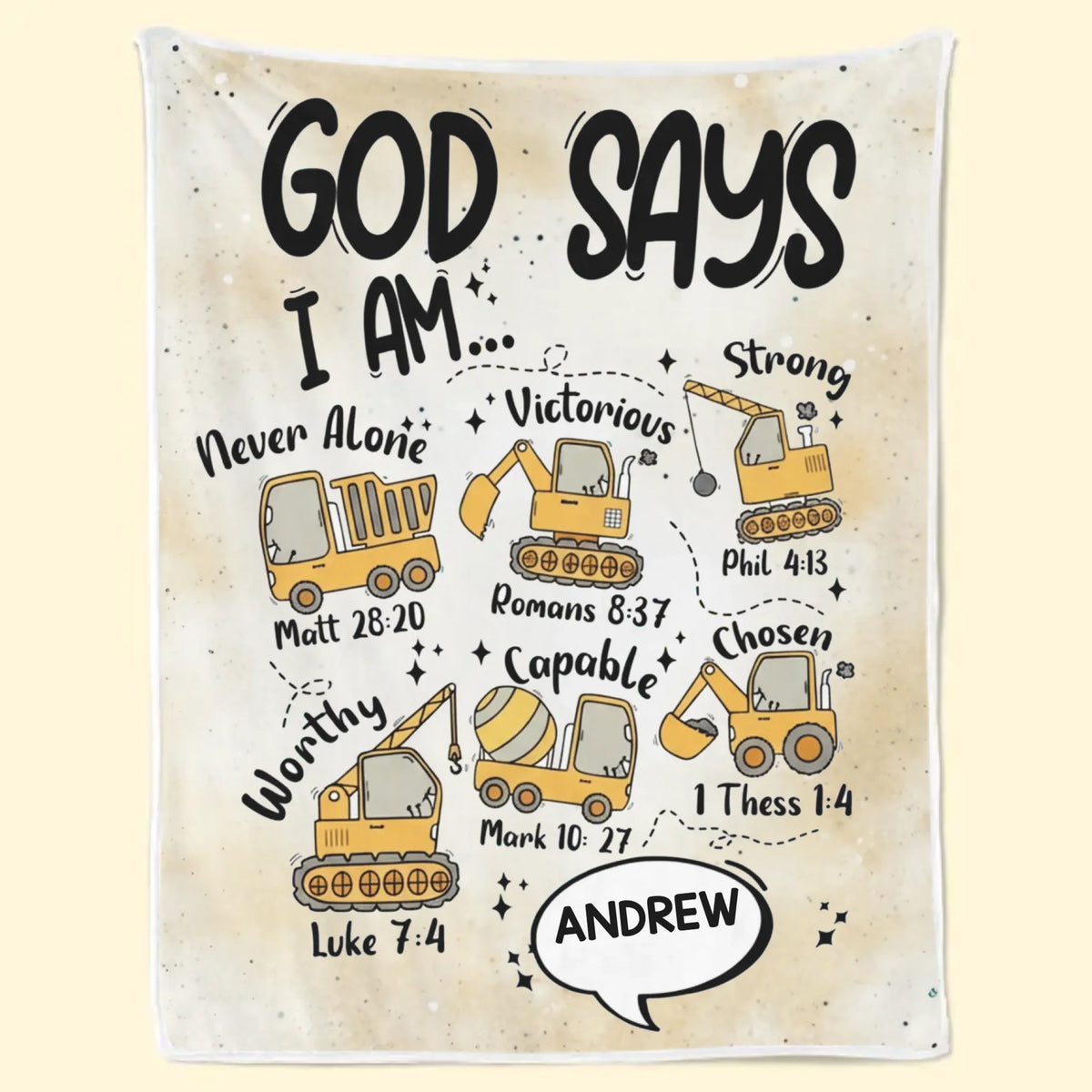 Custom Blanket - Personalized Birthday Gifts For Kids - God Says I Am Truly Loved