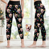 Custom Photo Women Leggings - Personalized  Christmas Birthday Gifts For Dog Cat Lovers, Dog Dad And Mom, Cat Owners - Festive Fur Baby Glow