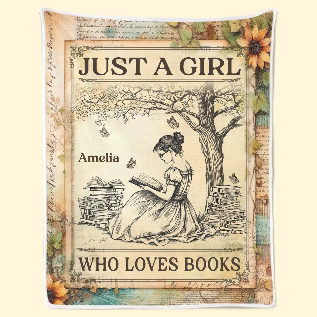 Custom Blanket - Personalized Bookish Gifts For Book Lovers, Bookworms, Readers - Lost In Stories