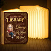 Custom Foldable LED Magic Book Lamp - Personalized Bookish Gifts For Book Lovers, Bookworms, Readers - Light Up Your Library