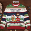 Custom Unisex Ugly Sweatshirt - Personalized  Christmas Birthday Gifts For Dog Lovers, Dog Dad And Mom - Ho Ho Hold My Beer