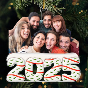 Custom Photo Acrylic Ornament - Personalized  Best Friend Christmas Birthday Gifts For Coworker, Work Bestie, Best Friends, Family - Best Time With Best People