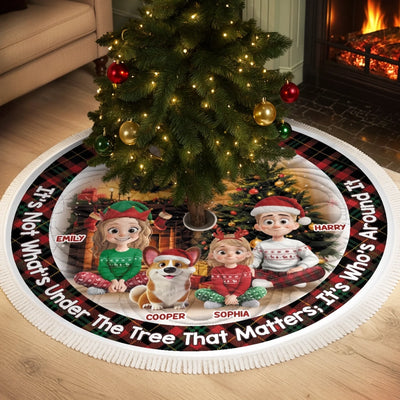 Custom Tree Skirt - Personalized Christmas Birthday Gifts For Mom, Dad, Brother, Sister, Kids - Home Feels Like Christmas