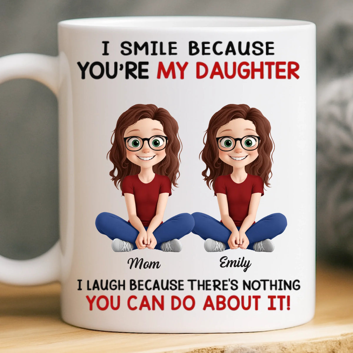 Custom Mug - Personalized Birthday Gifts For Mom, Dad, Daughter - Love Served Daily
