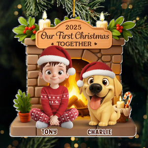 Custom First Christmas Acrylic Ornament - Personalized Christmas Baby Shower, Gender Reveal Gifts For New Moms, New Dads, New Parents, Dog Dad And Mom - Too Cute For The Naughty List