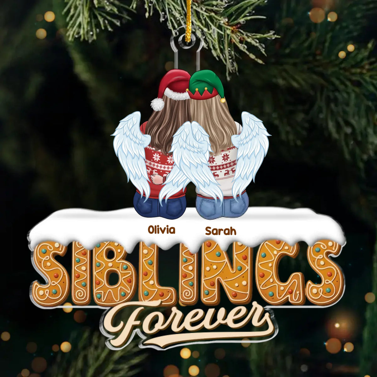 Custom Acrylic Ornament - Personalized Christmas Birthday Gifts For Brother, Sister - You Keep Me Grounded