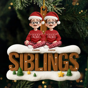 Custom Acrylic Ornament - Personalized Christmas Birthday Gifts For Brother, Sister - Together Through It All