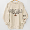 Custom Football Mama Unisex Sweatshirt, Hoodie With Design On Sleeve Personalized Birthday Football Gifts For Mom, Football Lovers, NFL Fans, Sport Lovers - Football Mama with Kids Name