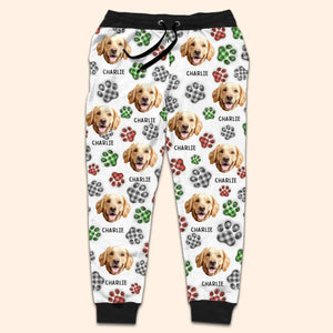 Custom Photo Unisex Sweatpants - Personalized Christmas Birthday Gifts For Dog Cat Lovers, Dog Dad And Mom, Cat Owners - Warm Paws Warm Heart