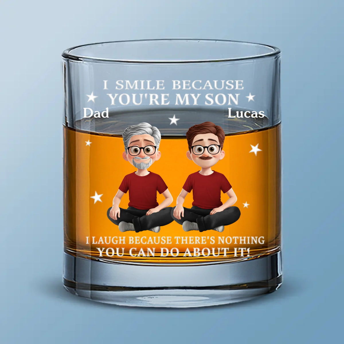 Custom Whiskey Glass - Personalized Birthday Gifts For Mom, Dad, Son - Strength Runs In Us