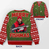 Custom Photo Unisex Ugly Sweatshirt - Personalized  Christmas Birthday Fishing Gifts For Fisherman - Santa’s Fishing Buddy Since Forever