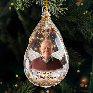 Custom Photo Acrylic Ornament - Personalized Christmas Memorial Sympathy Gifts For Loss Of Mom, Dad - Memories Keep You Close